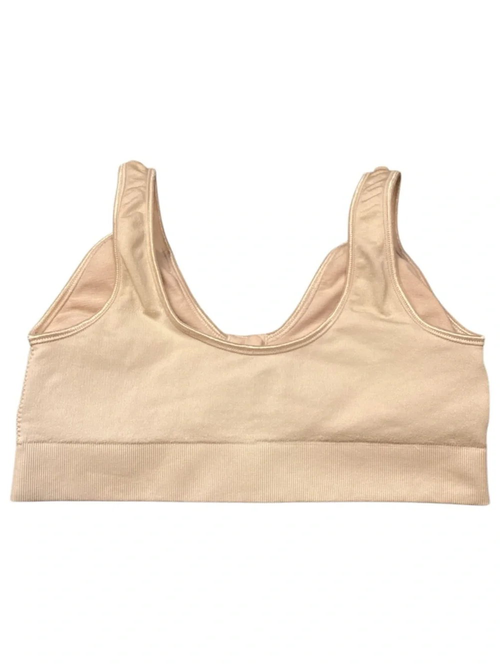 Miracle Bamboo Comfort Bra Nude Front Close Wireless Seamless 3XL Removable Pads
